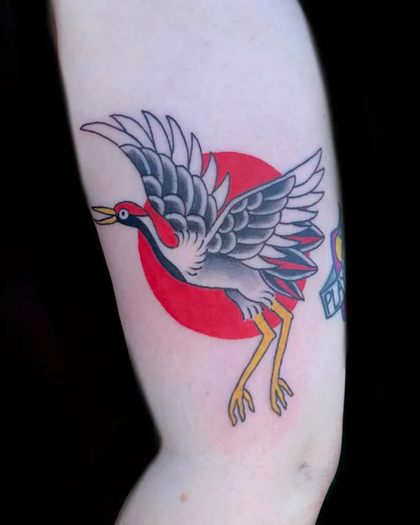 Japanese crane tattoo 22