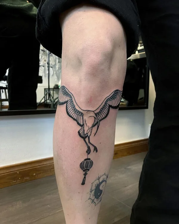 Japanese crane tattoo 39
