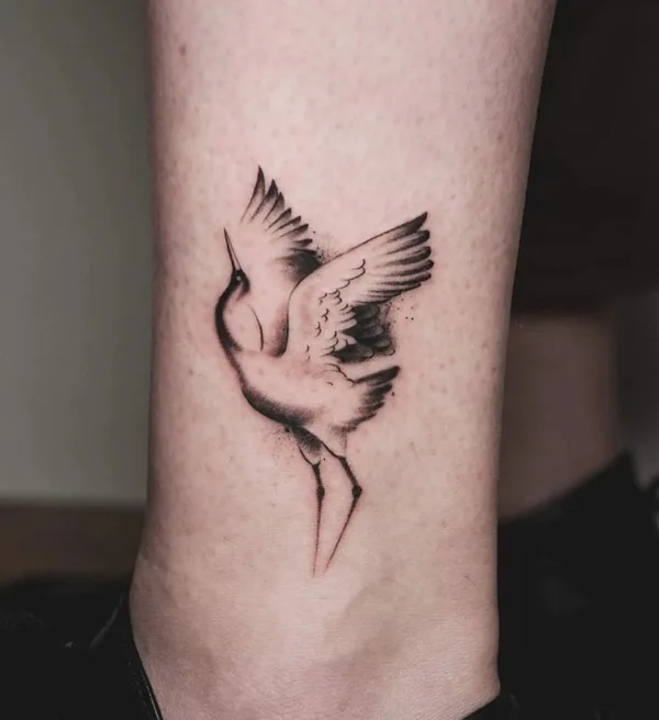 Japanese crane tattoo 46