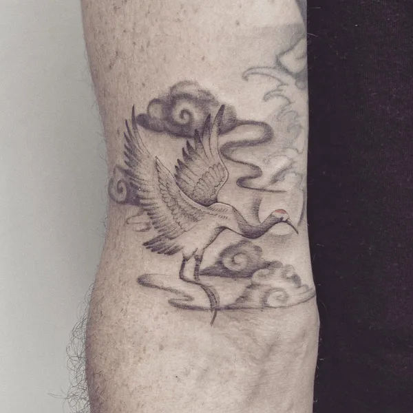 Japanese crane tattoo 53