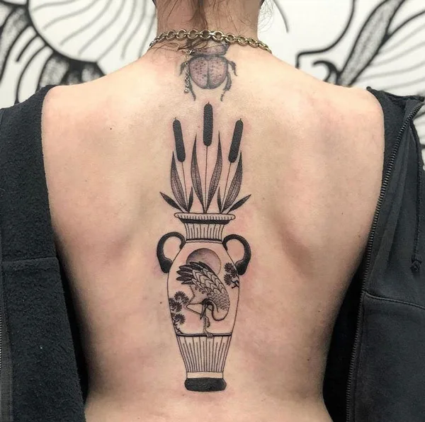 Japanese crane tattoo 61