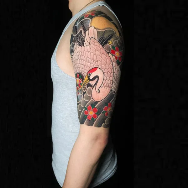 Japanese crane tattoo 62