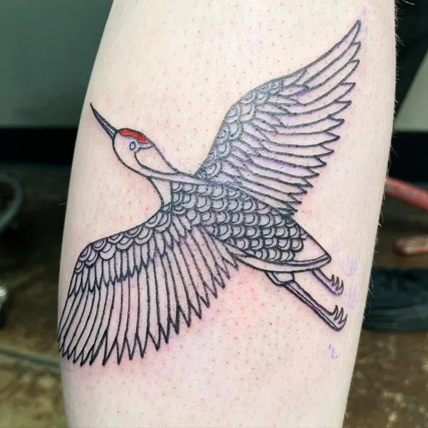 Japanese crane tattoo 63