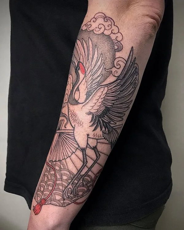 Japanese crane tattoo 67