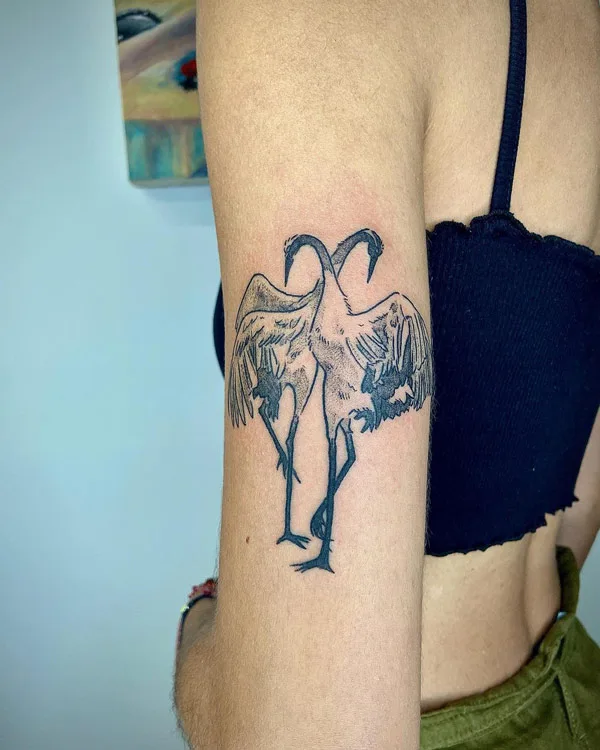 Japanese crane tattoo 70