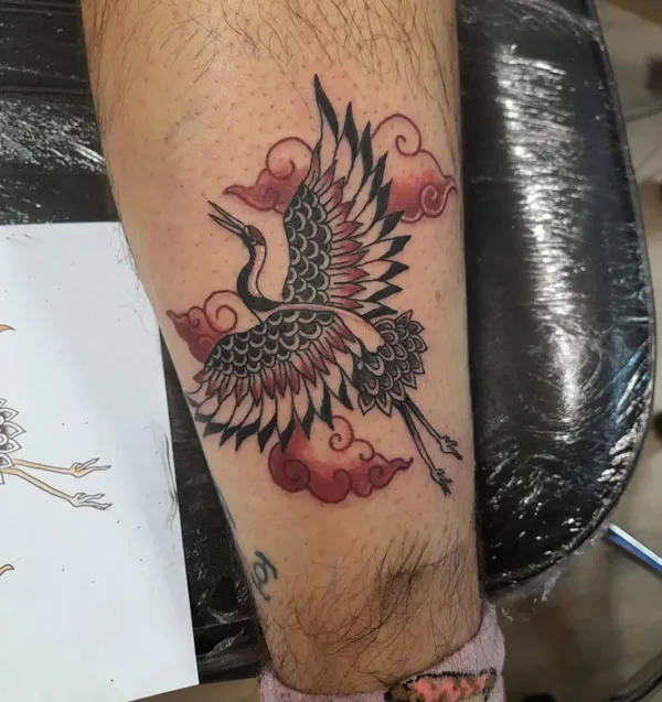 Japanese crane tattoo 72