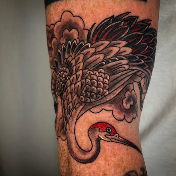 Japanese crane tattoo 73