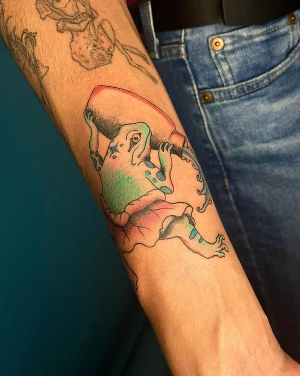 Japanese frog tattoo 11