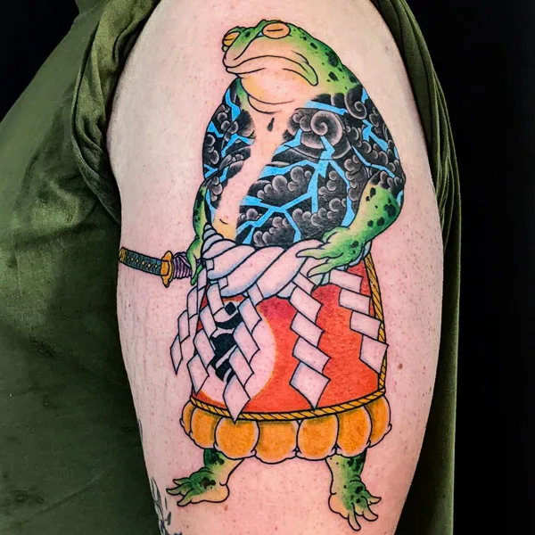 Japanese frog tattoo 13