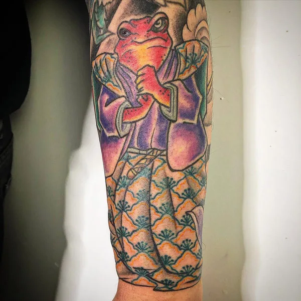 Japanese frog tattoo 14