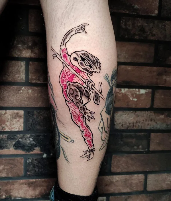 Japanese frog tattoo 16