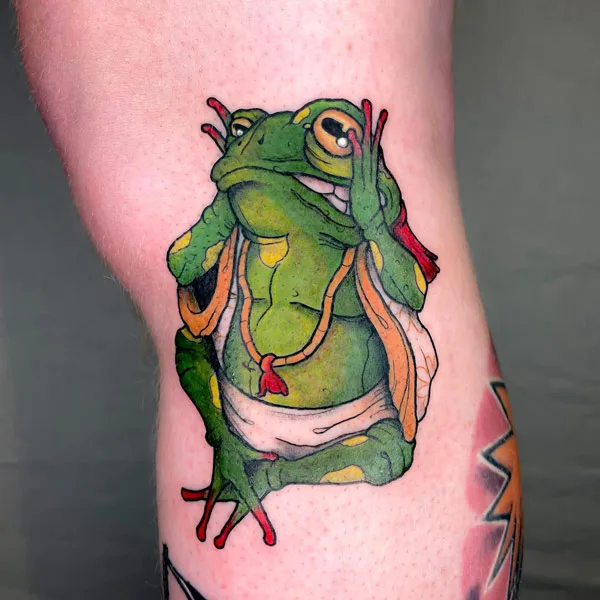 Japanese frog tattoo 17