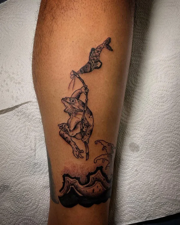 Japanese frog tattoo 20