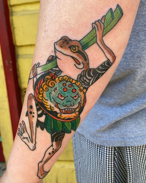 Japanese frog tattoo 21