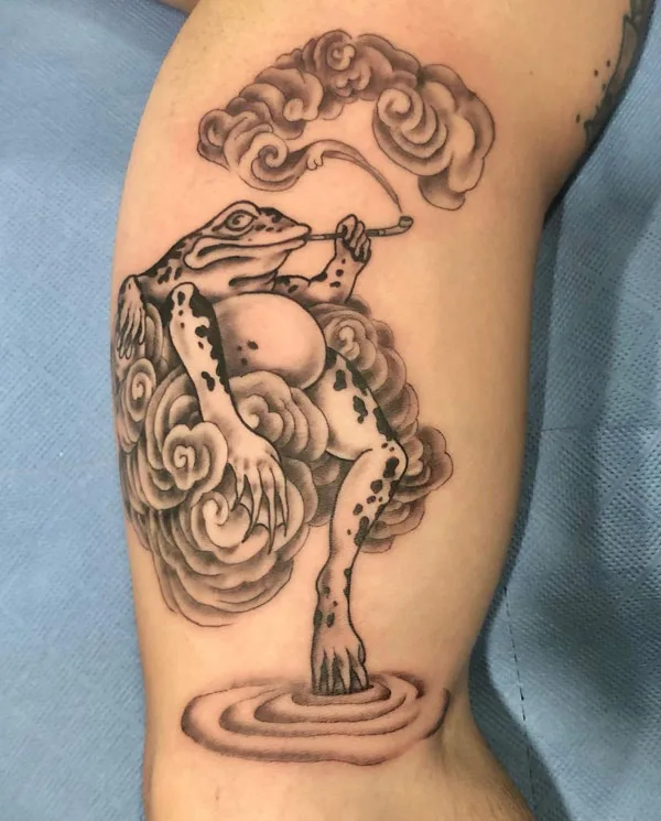 Japanese frog tattoo 25