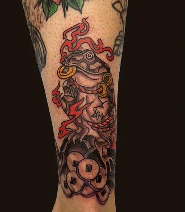 Japanese frog tattoo 31