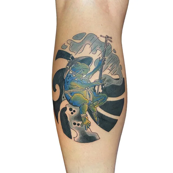 Japanese frog tattoo 37