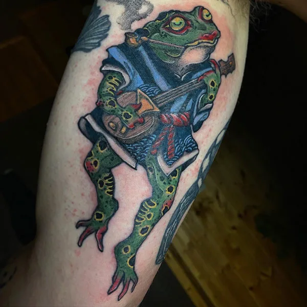 Japanese frog tattoo 42