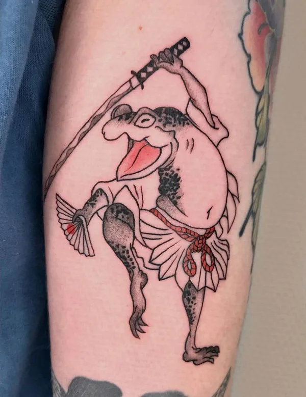 Japanese frog tattoo 44