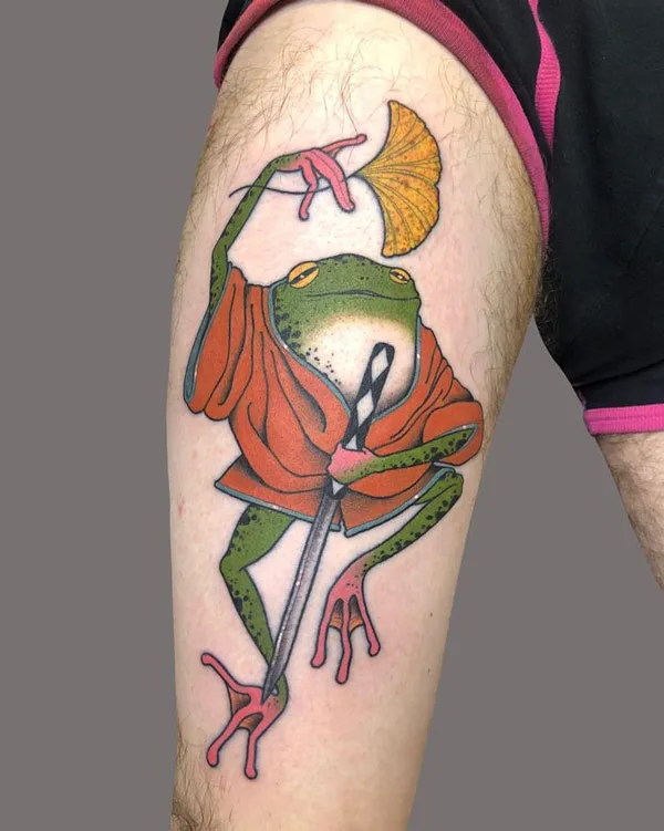 Japanese frog tattoo 46