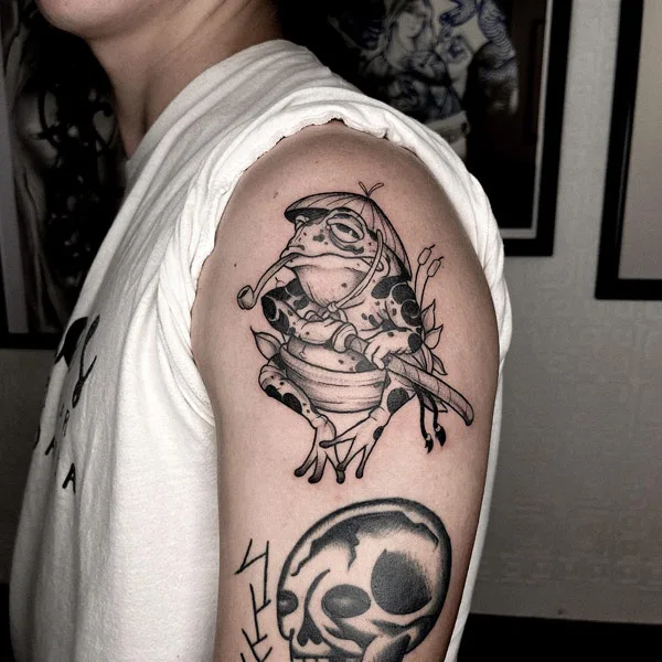 Japanese frog tattoo 51