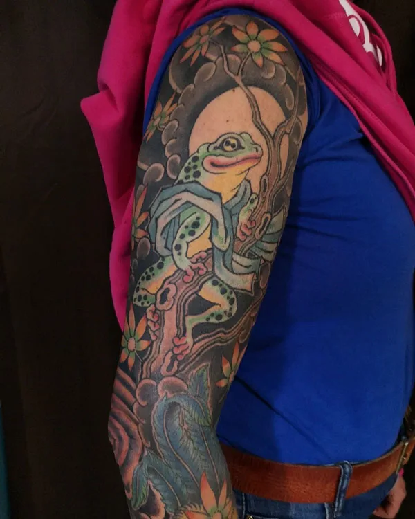 Japanese frog tattoo 55