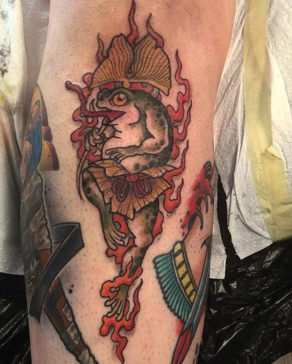 Japanese frog tattoo 60