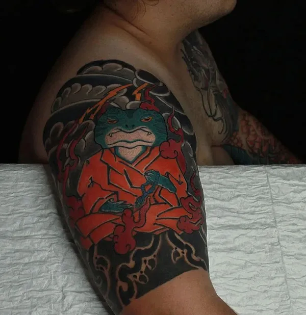 Japanese frog tattoo 65
