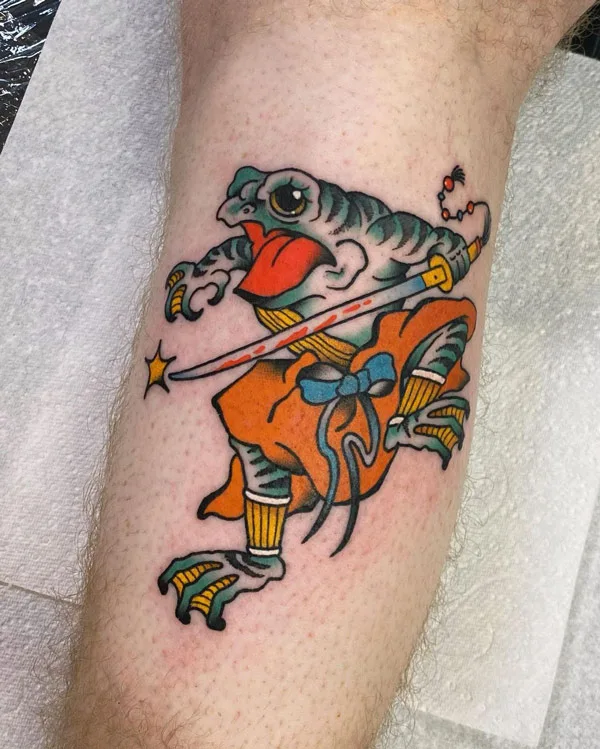 Japanese frog tattoo 8