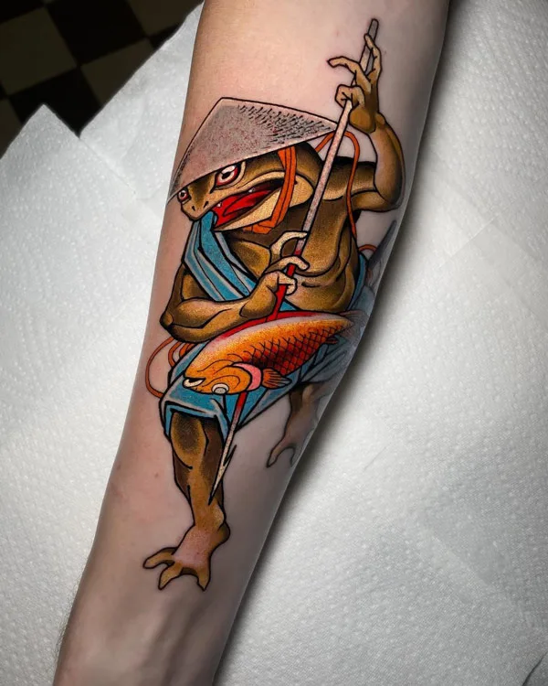 Japanese frog tattoo 9
