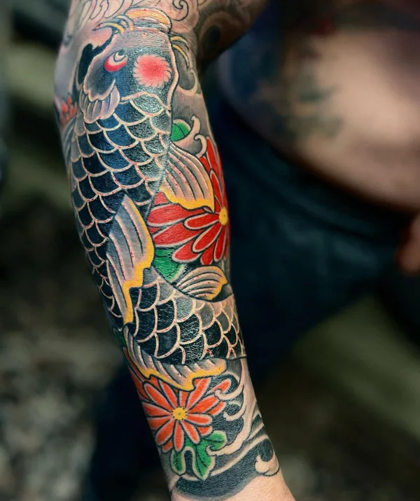 Japanese koi fish tattoo 2