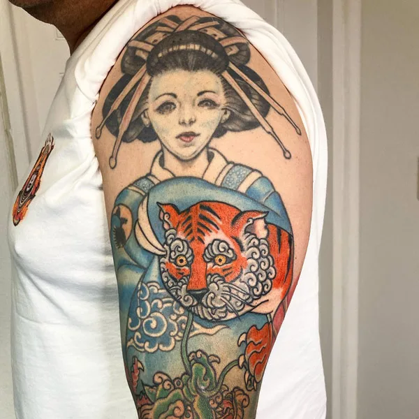 Japanese tiger tattoo 9