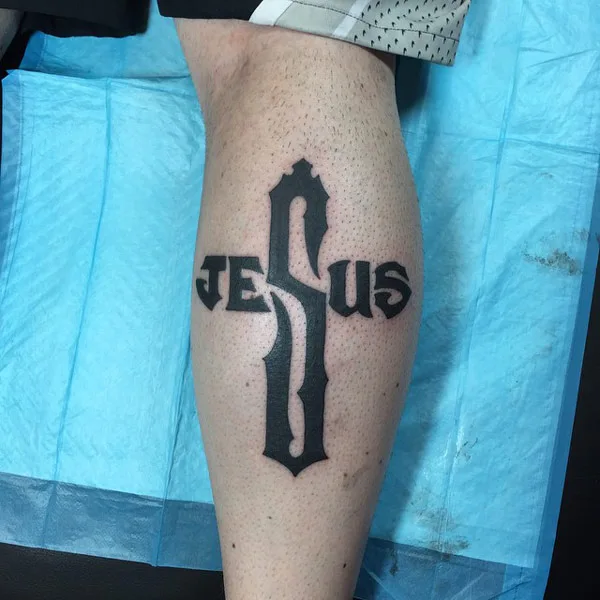 Jesus Cross Tattoo 1