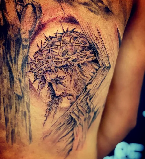 Jesus Crown of Thorns Tattoo 2