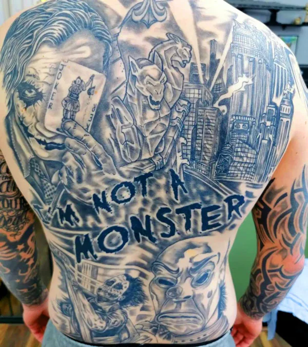 Joker Back Tattoo 1