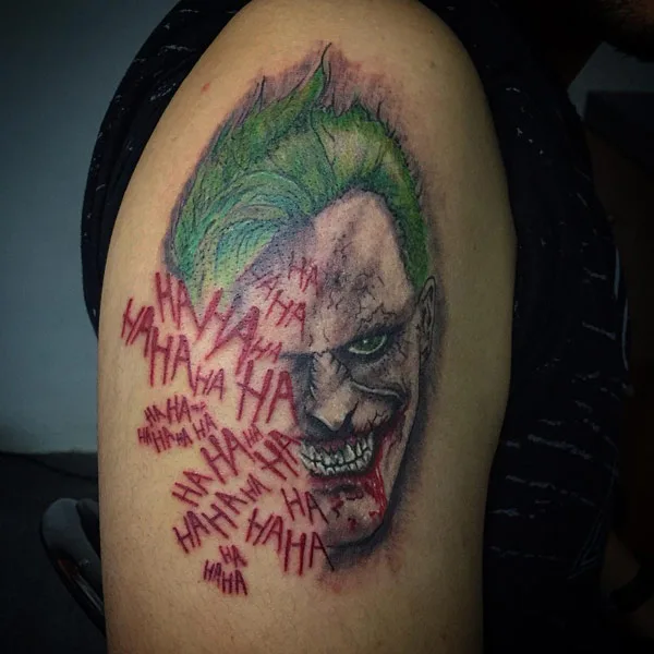 Joker Face Tattoo 2