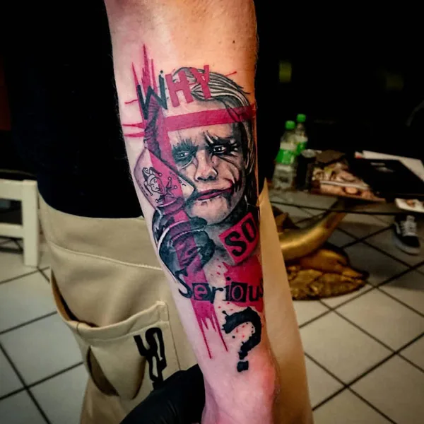 Joker Forearm Tattoo 1
