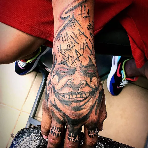 Joker Hand Tattoo 1