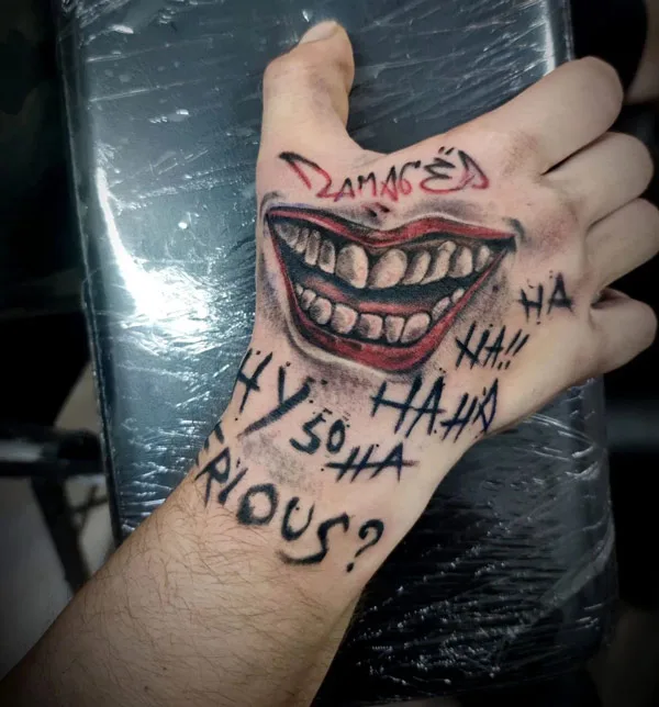 Joker Hand Tattoo 2