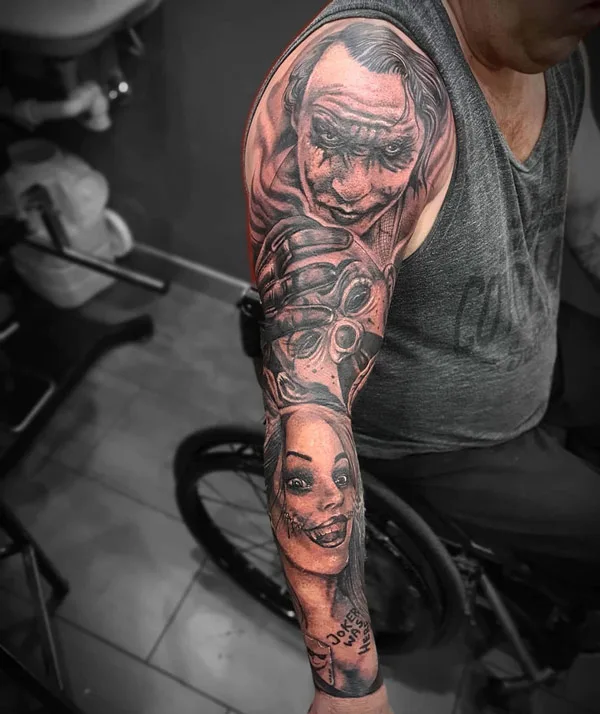Joker Sleeve Tattoo 2