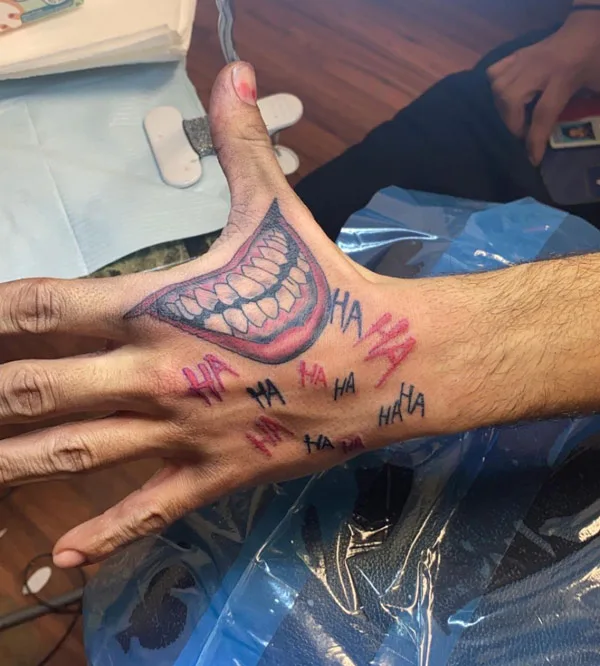 Joker Smile Tattoo 2