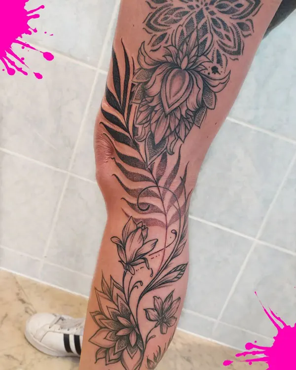 Jungle Leaf Tattoo 1