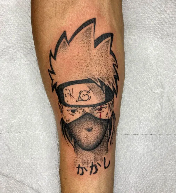 Kakashi sharingan tattoo