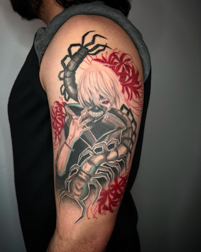 Ken kaneki tokyo ghoul tattoo design for arms