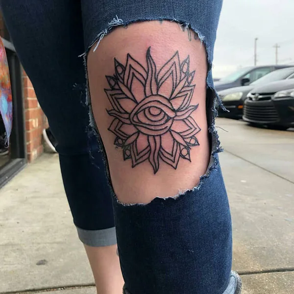Knee Tattoos for Females 2