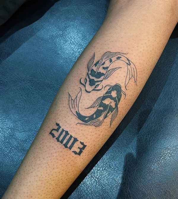 Koi Fish Yin Yang Tattoo 1