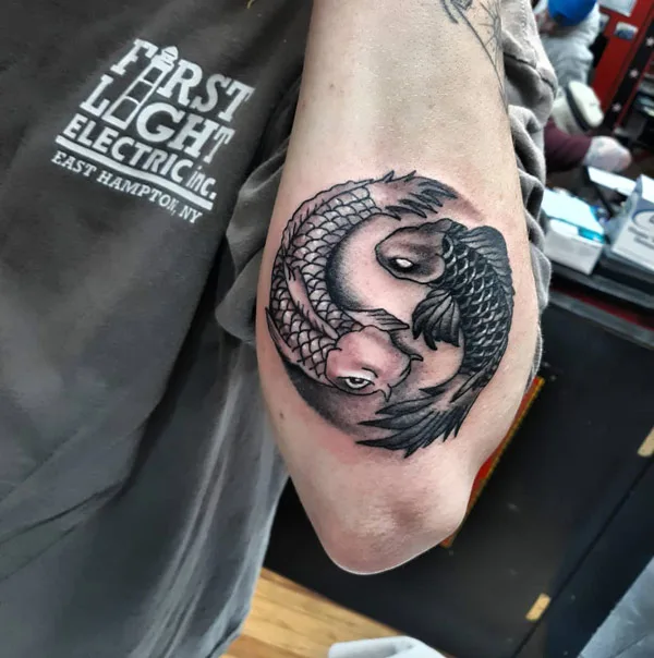 Koi Fish Yin Yang Tattoo 3