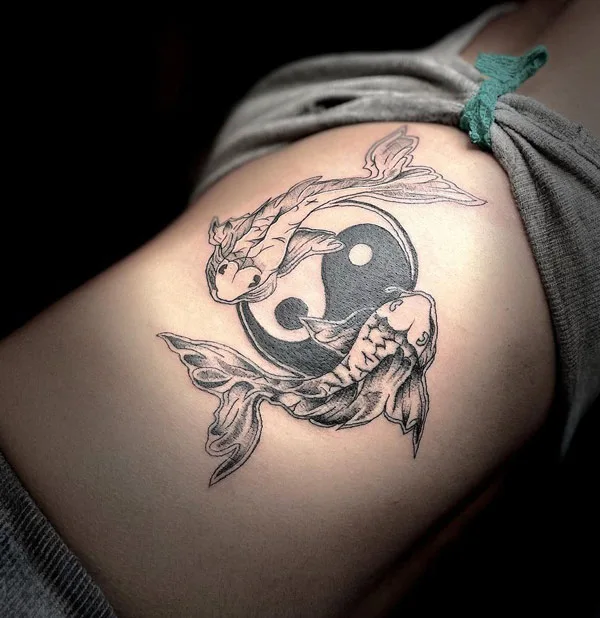 Koi Fish Yin Yang Tattoo 4
