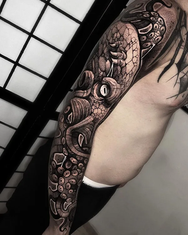 Kraken Sleeve Tattoo 1