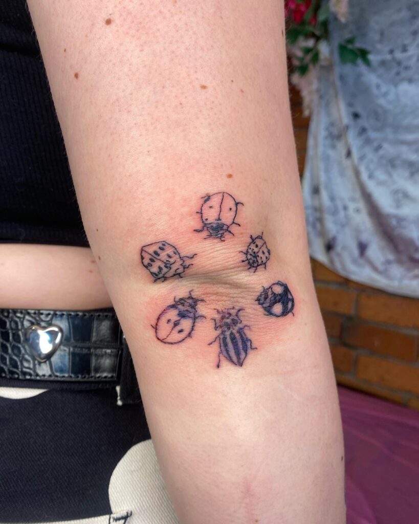 Ladybug Elbow Tattoo for Female: Unique and Artistic Placement